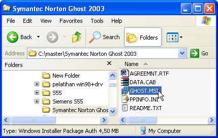 tersebut Pada Norton Ghost