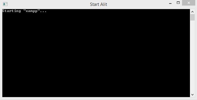 Atau bisa dengan klik shortcut Start Alit di desktop.