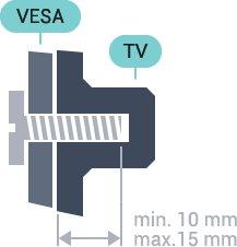 VESA MIS-F 100x100, M4 43PUx6401 VESA MIS-F 200x200, M6 49PUx6401 VESA MIS-F 400x200, M6 55PUx6401 VESA MIS-F 400x200, M6 2 Mengonfigurasi 2.
