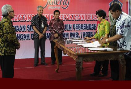 8. Kesepakatan Bersama (MoU) Penggunaan SIKP Dengan Pemda Pada bulan September 2016, DJPB bekerja sama dengan Pemerintah Provinsi Jawa Tengah melalui penandatanganan Kesepakatan Bersama Penggunaan