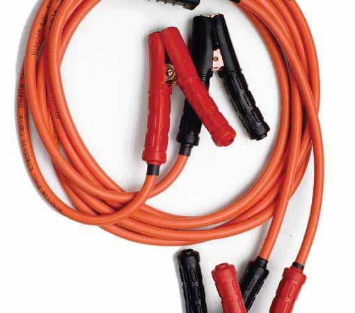BATTERY JUMPER LEADS 815015 600A Premium Heavy Duty Nitrile Cables 600A, 25mm cable size, 35m cable length, with brass plated angle jaw clamps Extremly flexible, durable and has a high resistance to