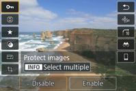 Mengirim Gambar dari Kamera ke Smartphone (2) Kontrol Cepat Selama Playback Kirim gambar dari layar Kontrol Cepat selama playback.