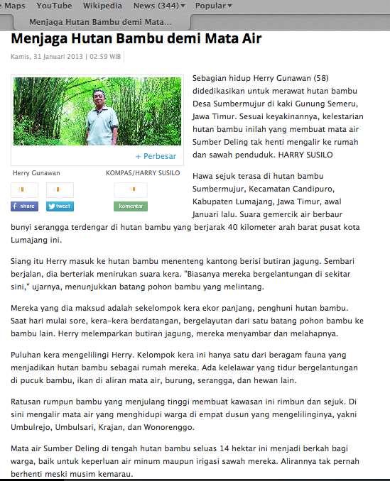 Herry Gunawan : Menjaga Hutan Bambu demi