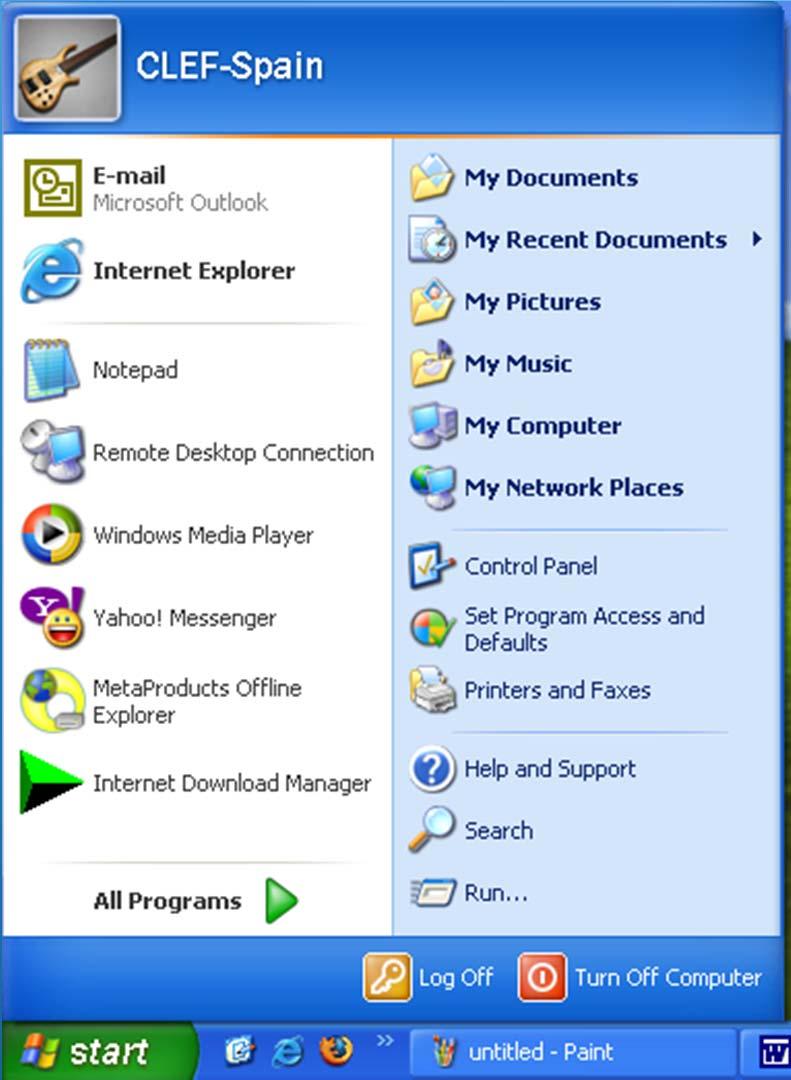 Start menu gaya Start Menu Bagian kanan dan bagian kiri atas adalah fitur-fitur atau menu yang sudah tetap Bagian kiri tengah ditempati oleh aplikasi