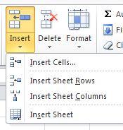 MICROSOFT EXCEL 2010 (LANJUTAN) 5.6.1. Menyisipkan dan menghapus sel Pada saat Anda menyisipkan sebuah sel dalam Worksheet Ms.