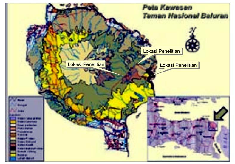 IV. METODE PENELITIAN A. Lokasi dan Waktu Penelitian Penelitian ini dilaksanakan di dua lokasi, yaitu Taman Nasional Baluran (TNB) dan Taman Nasional Alas Purwo (TNAP), Provinsi Jawa Timur.