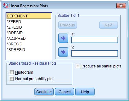 6. Setelah memilih alat analisis, maka akan terbuka kotak dialog sebagai berikut: Gambar 7.4 Windows Linear Regression 7.