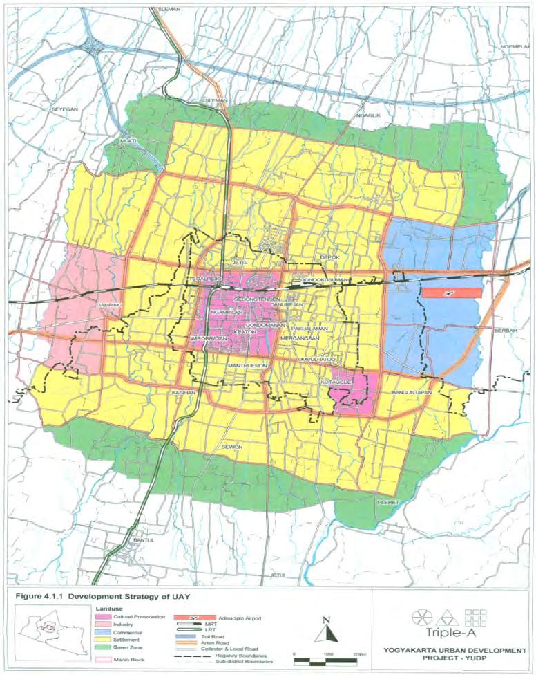 Karena tidak ada definisi atau batasan yang pasti tentang daerah perkotaan pada Daerah Studi, maka Studi ini merujuk pada UAY (Urban Aglomeration of Yogyakarta Aglomerasi Kota Yogyakarta) sebagai
