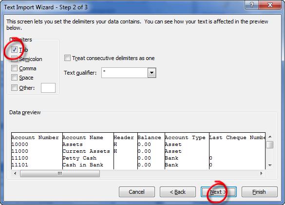 27 Text import to Ms Excel (Step 2-3) Step 3 of 3 : pilih Text disetiap kolom, lalu klik