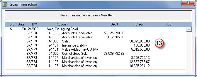 Agung Sakti) dan isikan data penjualan seperti urutan gambar berikut ini.