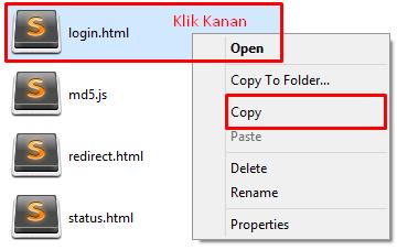 Penjelasan: Buka Folder hotspot. Edit file login.