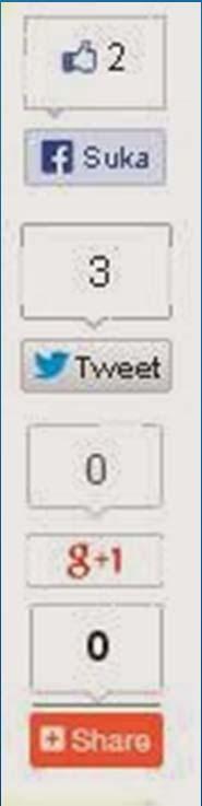 Sharing button bar (Bar tombol berbagi) tempat dimana berbagai jenis tombol berbagi ke media sosial berada.