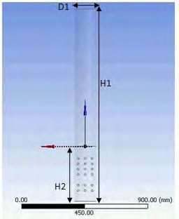 GEOMETRI Simbol Keterangan Dimensi (mm) d Diameter kolom 150 H1 Tinggi total kolom 1422 H2