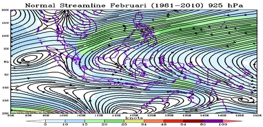 Memasuki akhir Februari 2017 monsun Baratan terlihat melemah hingga awal Maret 2017.