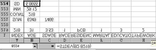 Bagi mendapatkan sisihan piawai secara terus, arahannya adalah =STDEV(B2:B219). 5. Bagi mendapatkan nilai mod dan median pula, gunakan arahan =MODE(B2:B219) dan =MEDIAN(B2:B219).