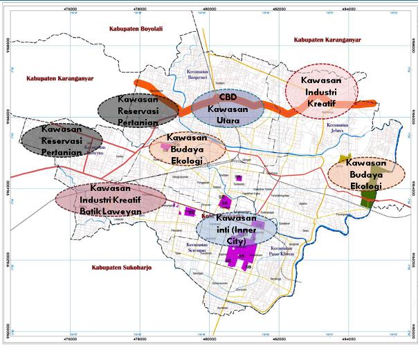 Gambar 6.9 Pembagian Kawasan di Kota Surakarta Tahun 2016-2021 2.