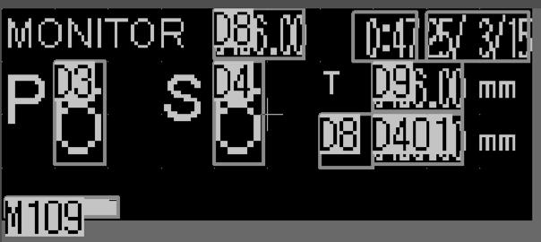 Gambar 4.13. MONITOR (a). Layar HMI (b). Program HMI Pada HMI Nomor Program diisikan pada data D3 yang memiliki type numerical input sedangkan D4 memiliki type numerical display.