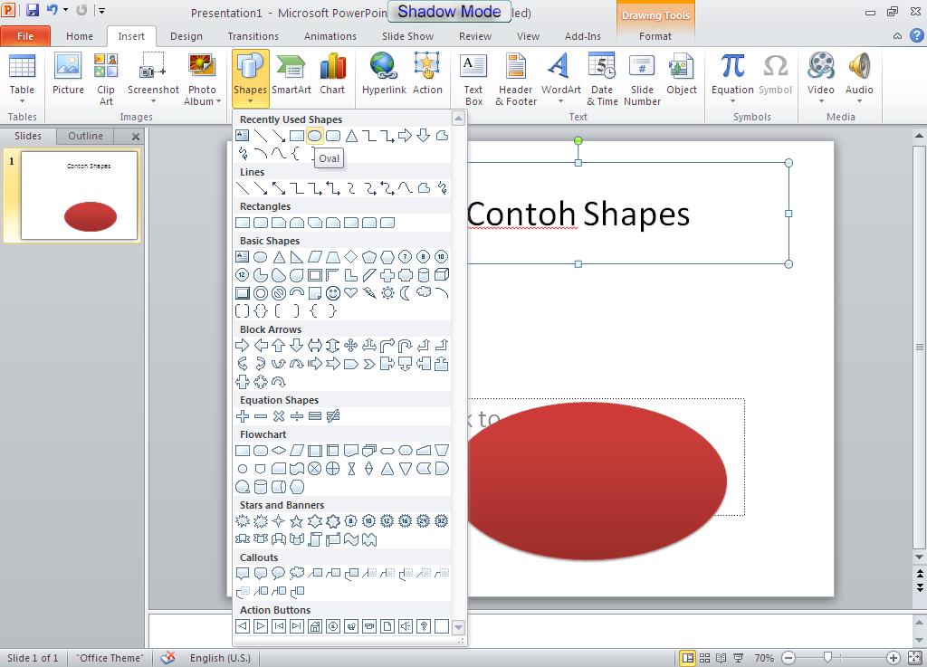 C. Illustrationt 1. Shapes Shapes berfungsi untuk memberikan ikon pada Microsoft powerpoint.