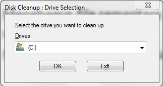 Menjalankan Disk Cleanup Menghapus file sementara yang tidak digunakan lagi Klik