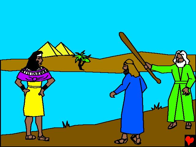 Keesokan harinya, Musa dan Harun bertemu Firaun di sungai.