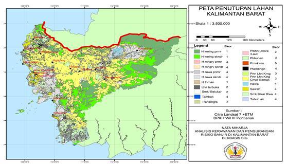 Analisis Kerawanan dan Pengurangan Risiko Banjir di Kalimantan Barat Berbasis Sistem Informasi Geografi (SIG) (Nata Miharja, Seno D. Panjaitan, Sumiyattinah) Gambar 3.