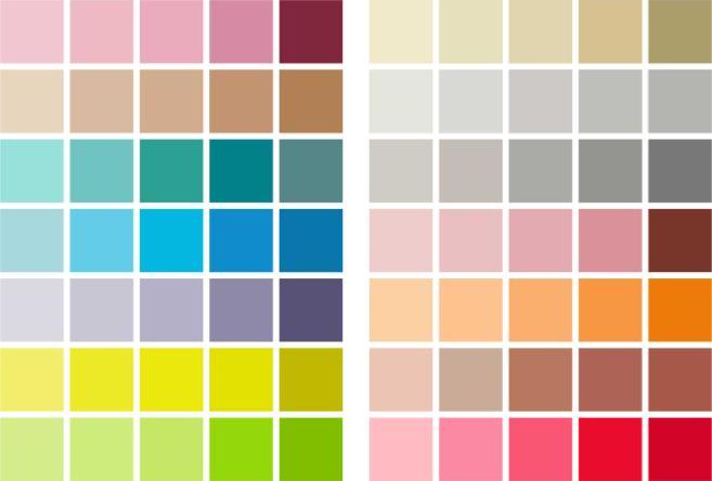 Beberapa pilihan warna yang dapat digunakan untuk gaya desain shabby chic ini adalah warna merah muda, krem, biru muda, ungu muda, hijau, kuning, peach, putih dan warna-warna pastel