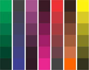 Komposisi Warna Susunan warna-warna yang diatur untuk tujuan-tujuan seni, baik seni rupa murni maupun seni terpakai atau