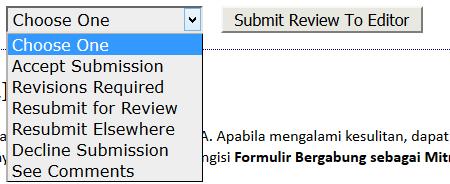 Tahapan Proses Review Reviewer Reviewer menjawab bersedia/tidak Download artikel