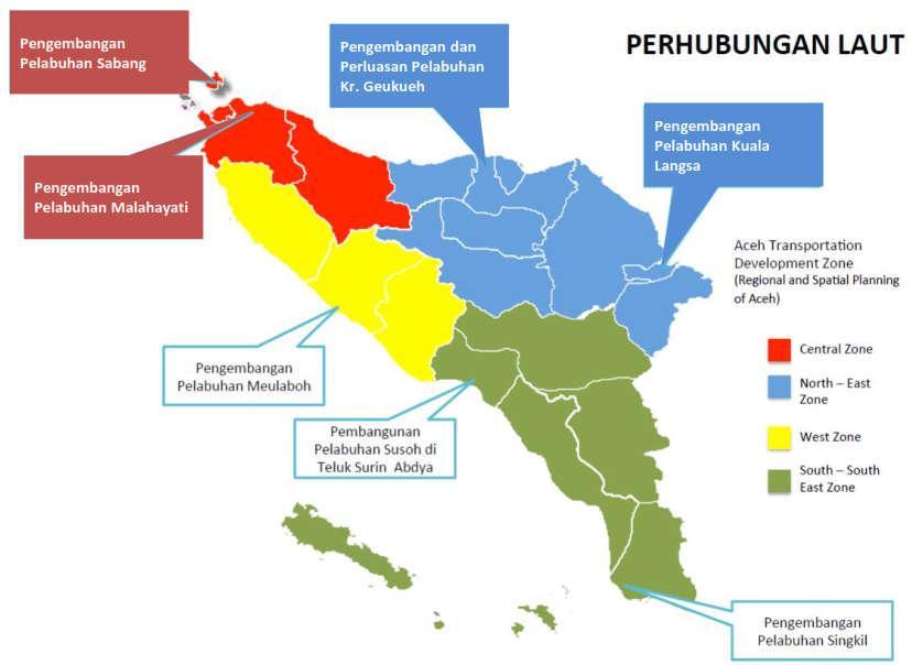 Utama Sabang, Pelabuhan Pengumpul Lhokseumawe, dan Pelabuhan Pengumpul Kuala Langsa. Dan pelabuhan yang mumpuni yang berada di WPPI Aceh hanya Pelabuhan Pengumpul Lhokseumawe.