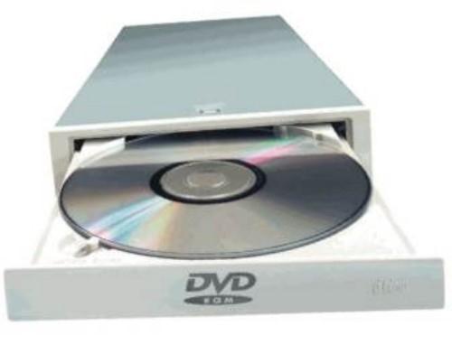 3. DVD- ROM DVD berasal dari kata Digital Versatile Disc. DVD adalah media penyimpanan dalam bentuk kepingan cakram optik yang dapat digunakan untuk menyimpan data. DVD dapat memainkan film.