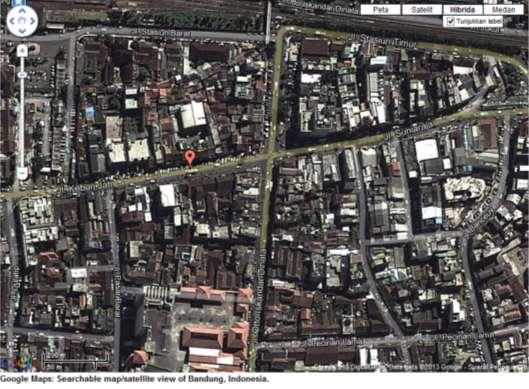 42 Gambar 3.1 Lokasi Jalan Suniaraja Kota Bandung Sumber : Google Maps Karena semakin pesatnya perkembangan pembangunan pergerakan lalu lintas di Kota Bandung pun semakin ramai.