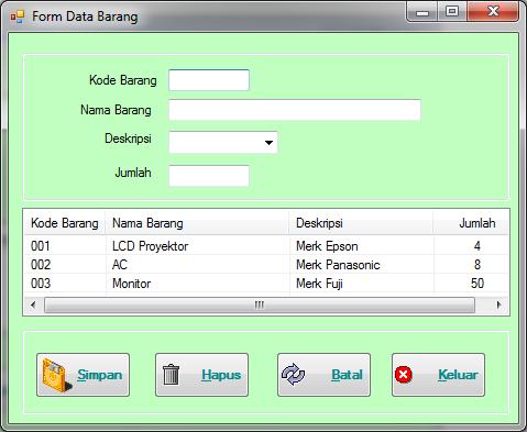 Form Pengelolaan Data Asisten Form ini digunakan untuk menambah, mengubah dan menghapus data-data mengenai asisten laboratorium. 1.