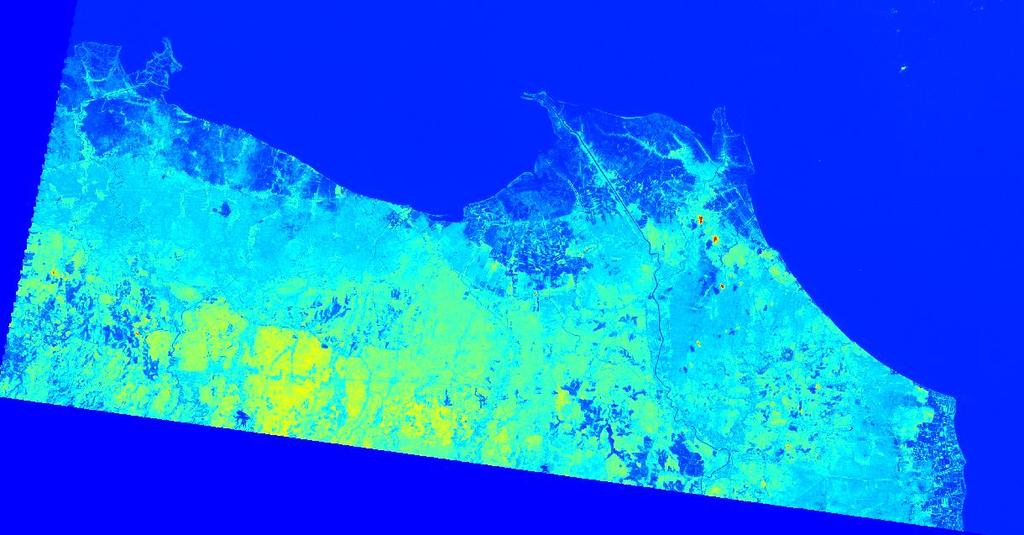 Studi Perubahan Garis Pantai Berdasarkan Interpretasi Citra Satelit Landsat dan Perhitungan Rasio Lahan di Wilayah Pesisir Indramayu Jawa Barat 3.1 Hasil Pengolahan Citra 3.