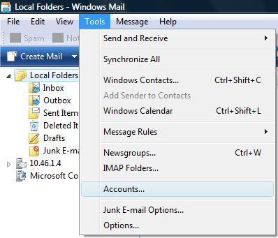 Microsoft Windows Mail (version 6.