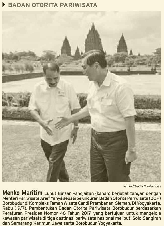 Judul Berita Foto Tanggal Media Bisnis Indonesia (Halaman, 4) Menko Maritim Luhut Binsar Panjaitan bersama Menteri Pariwisata