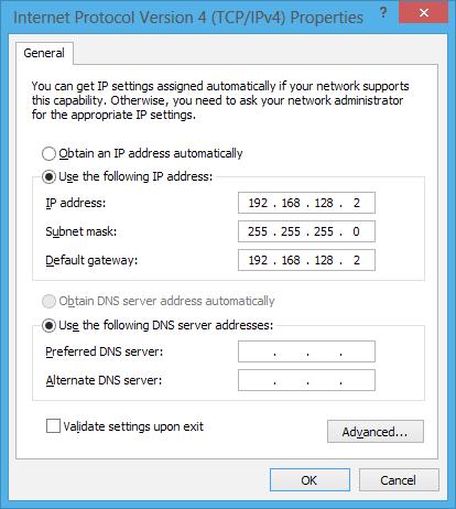 Mengonfigurasi sambungan jaringan IP statis 1. Ulangi langkah 1 hingga 5 pada Menyambungkan ke jaringan IP/PPPoE dinamis. atau 2 Sentuh Use the following IP address (Gunakan alamat IP berikut). 3.
