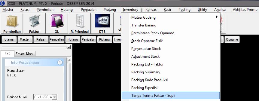 4.3.1.7 Tanda Terima Faktur Supir TTFS berfungsi sebagai bukti bahwa supir telah membawa Faktur-faktur yang akan digunakan sebagai lampiran pada saat pengiriman barang untuk customer.