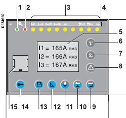33 2.6 Rele OCR SEPAM T20 2.6.1 Layar Display Digital Gambar 2.17 Tampilan Rele Sepam T20 Keterangan gambar : 1. LED hijau : SEPAM on 2. LED merah : steadily on 3. LED indikator 4.