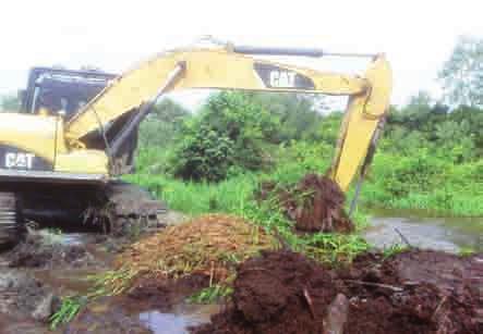pemeliharaan/pembuatan kanal di Sumatera dan Kalimantan