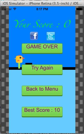2.5. Kesimpulan a. Game 2D LolliBird s Jump telah berhasil di bangun dengan mempergunakan Game Engine SpriteKit yang telah terintegrasi dalam Xcode versi 5.1. b. Game LolliBird s Jump dapat dijalankan dengan baik menggunakan software simulator maupun pada perangkat iphone 4.