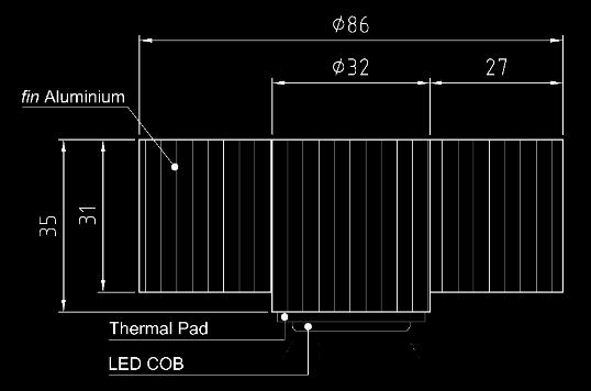 Pengujian dan pangambilan data dilakukan dengan cara lampu LED dipasang pada heatsink, kemudian dipasang pada tripod dengan jarak antara lampu LED dengan lux meter berjarak 1 meter, beberapa titik