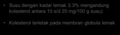 (saturated fatty acid) 70% mol % Asam oleat merupakan asam lemak tidak jenuh (unsaturated) yang paling banyak: 70 mol %) Krim