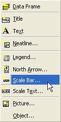 Drag and drop skala bar yang akan kita tempatkan. Klik kanan element Skala Bar dan klik properties.