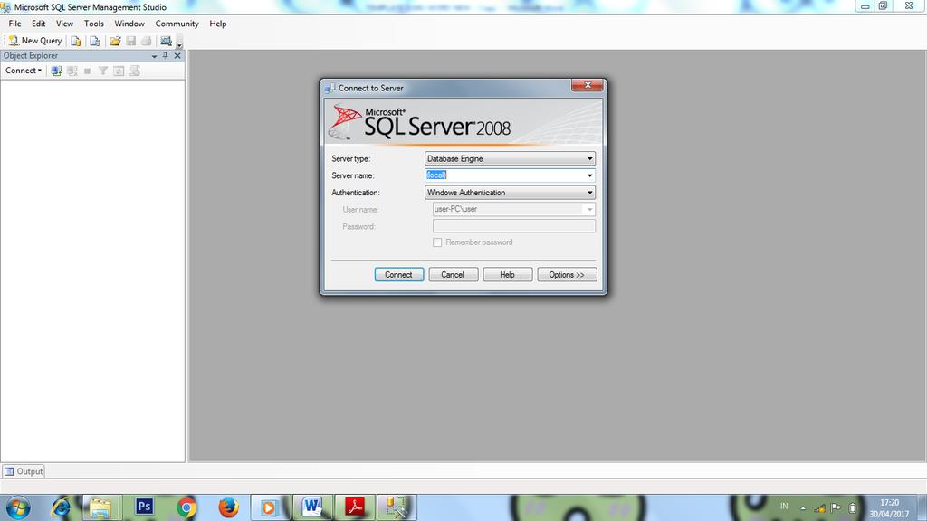 Tampilan SQL Server 2008