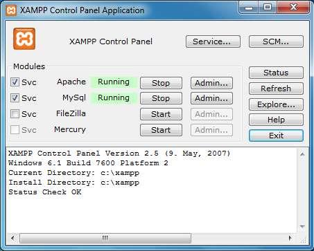 Gambar 15. Jendela completing install g) Jalankan XAMPP Control panel.