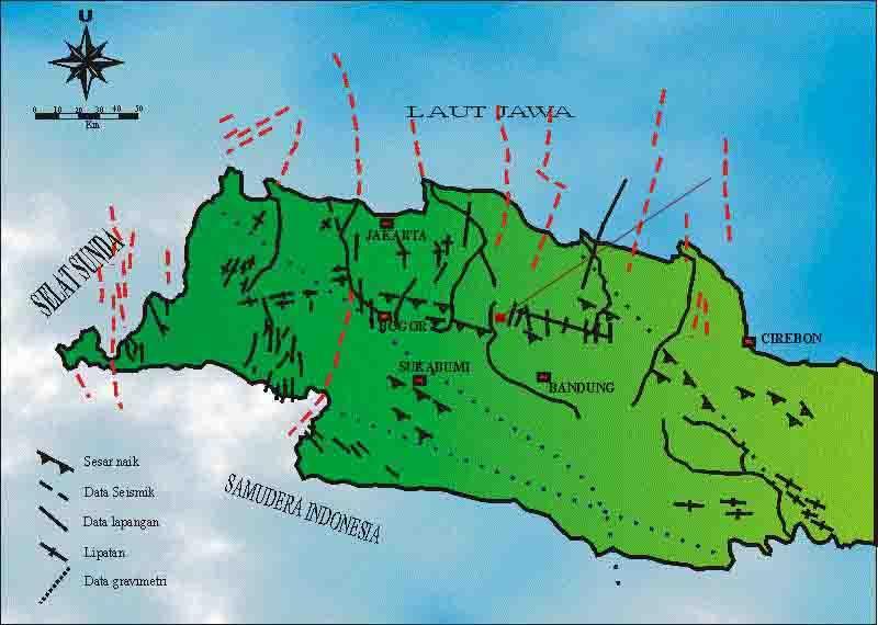 32 juta tahun yang lalu). Pola ini umumnya terdapat di bagian barat wilayah Jawa Barat dan lepas pantai utara Jawa Barat.