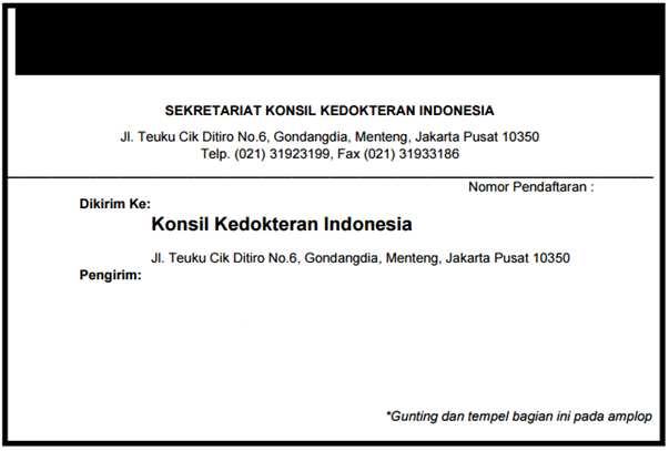 -9-2016, No.1866 SEKRETARIAT KONSIL KEDOKTERAN INDONESIA Jl. Teuku Cik Ditiro No.6, Gondangdia, Menteng Jakarta Pusat 10350 Telp.