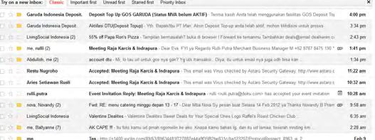 Langkah 5 : NOTIFIKASI EMAIL dari Sender ID Garuda Indonesia Deposit System Deposit Top Up GOS GARUDA (AKUN DEPOSIT AKTIF) Deposit Top Up GOS GARUDA (AKUN