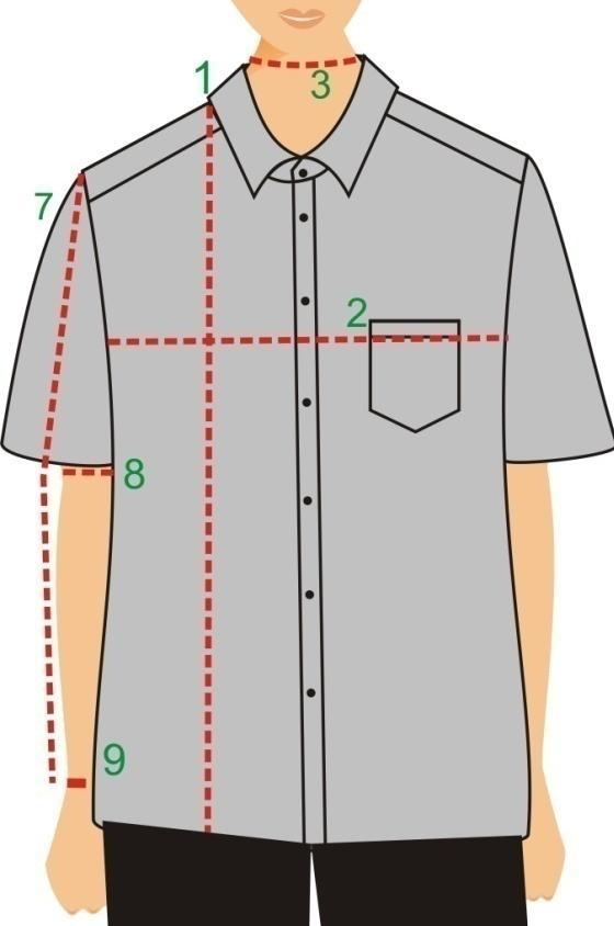 3. Cara Mengambil Ukuran 1. Panjang kemeja : Diukur dari bahu tertinggi bagian depan ke bawah sampai ruas bawah ibu jari. 2.