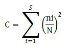 Keterangan: C = Indeks dominansi Simpson ni = Jumlah jenis